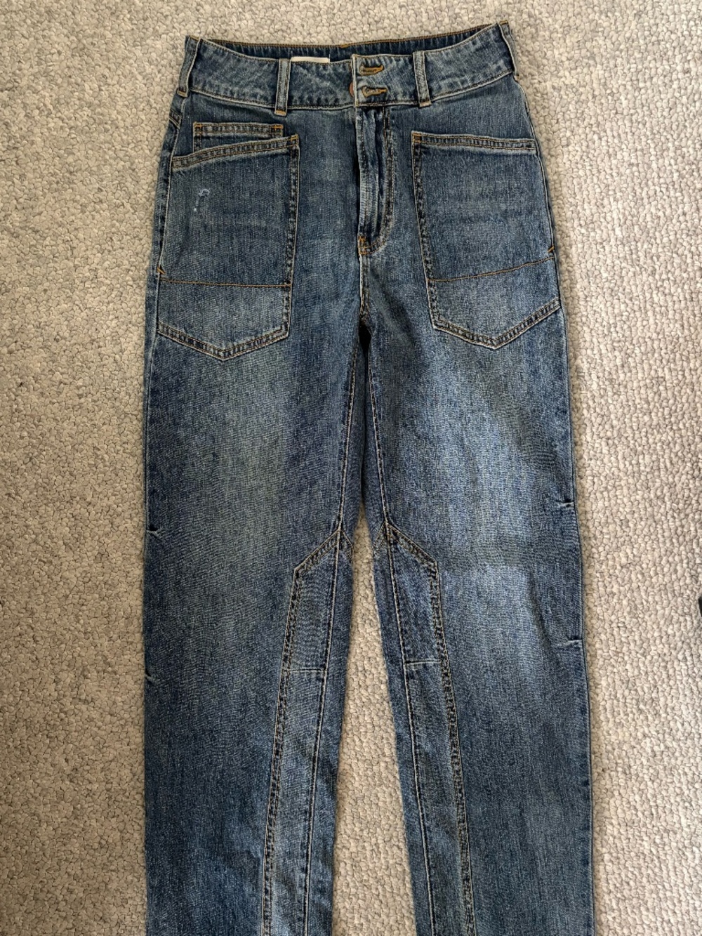 Straight Leg Mid Rise Jeans by Anthropologie
